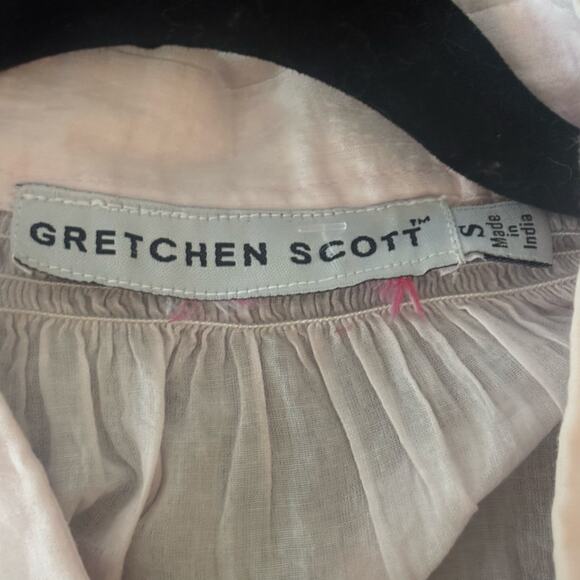 Gretchen Scott Pink Tunic Small Lightweight Cotton Blend Preppy Feminine - Picture 5 of 8